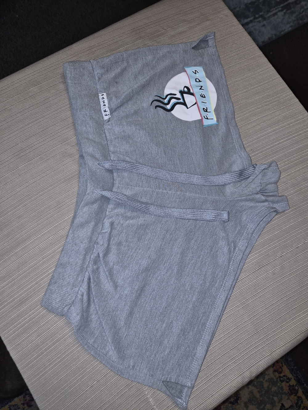FRIENDS Light Gray Logo Sleepwear Shorts